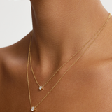Round Solitaire Diamond Necklace