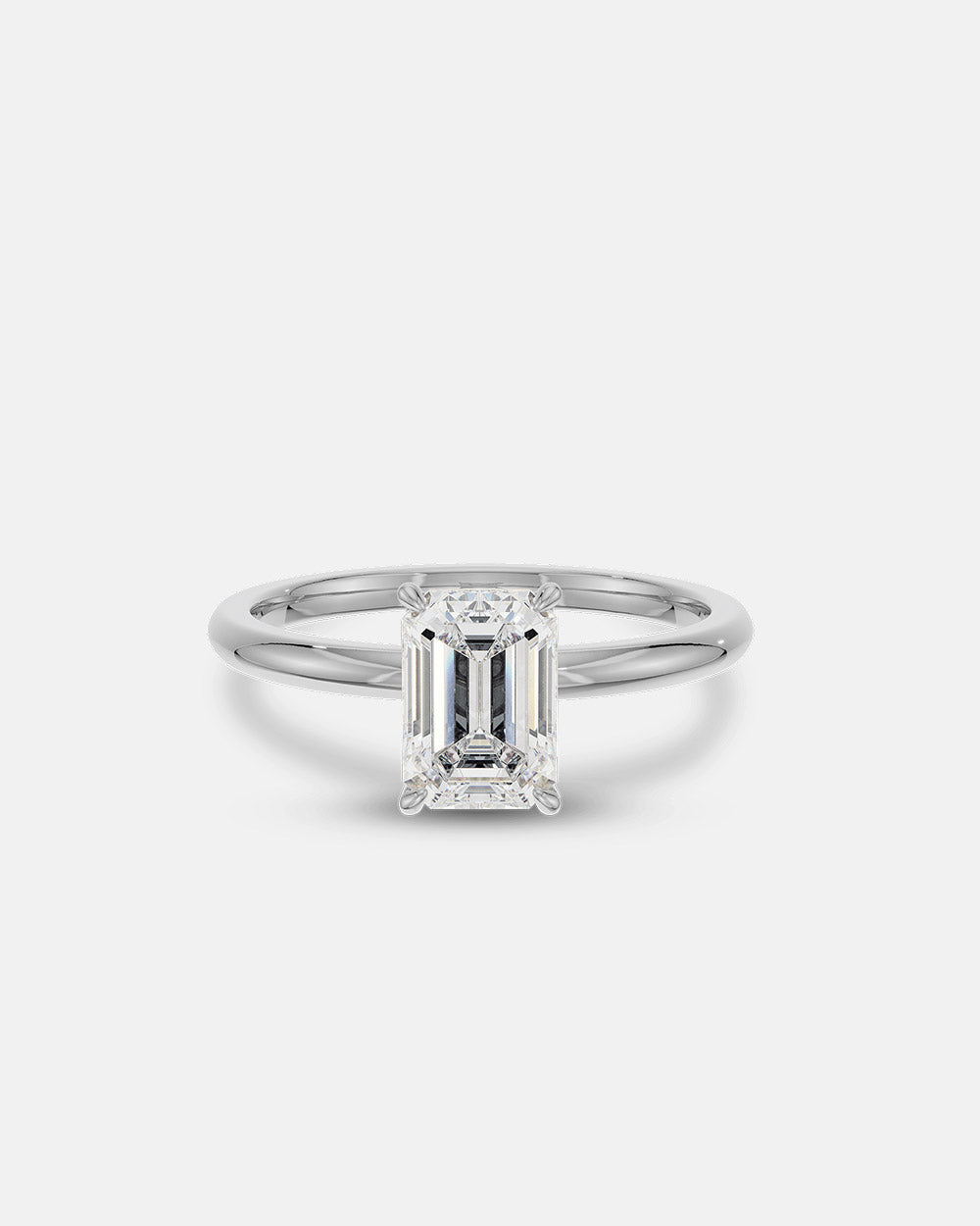 Tayla 2.19ct Emerald Diamond Hidden Halo Engagement Ring