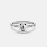 Tayla 2.19ct Emerald Diamond Hidden Halo Engagement Ring