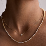 Round Solitaire Natural Diamond Necklace