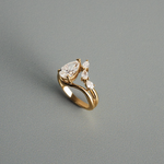 Yasmin 1.53ct Pear Diamond Ring