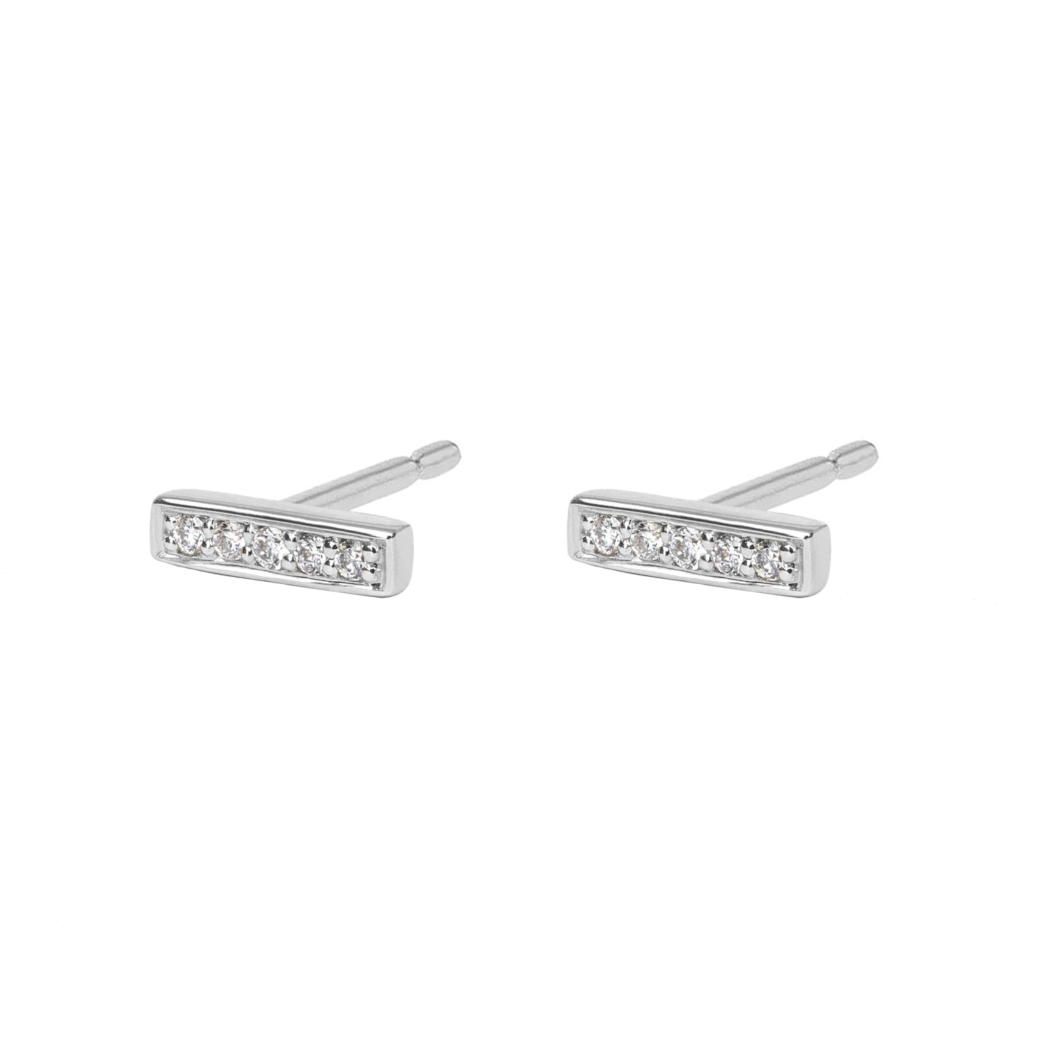 Blaze Diamond Bar Earring