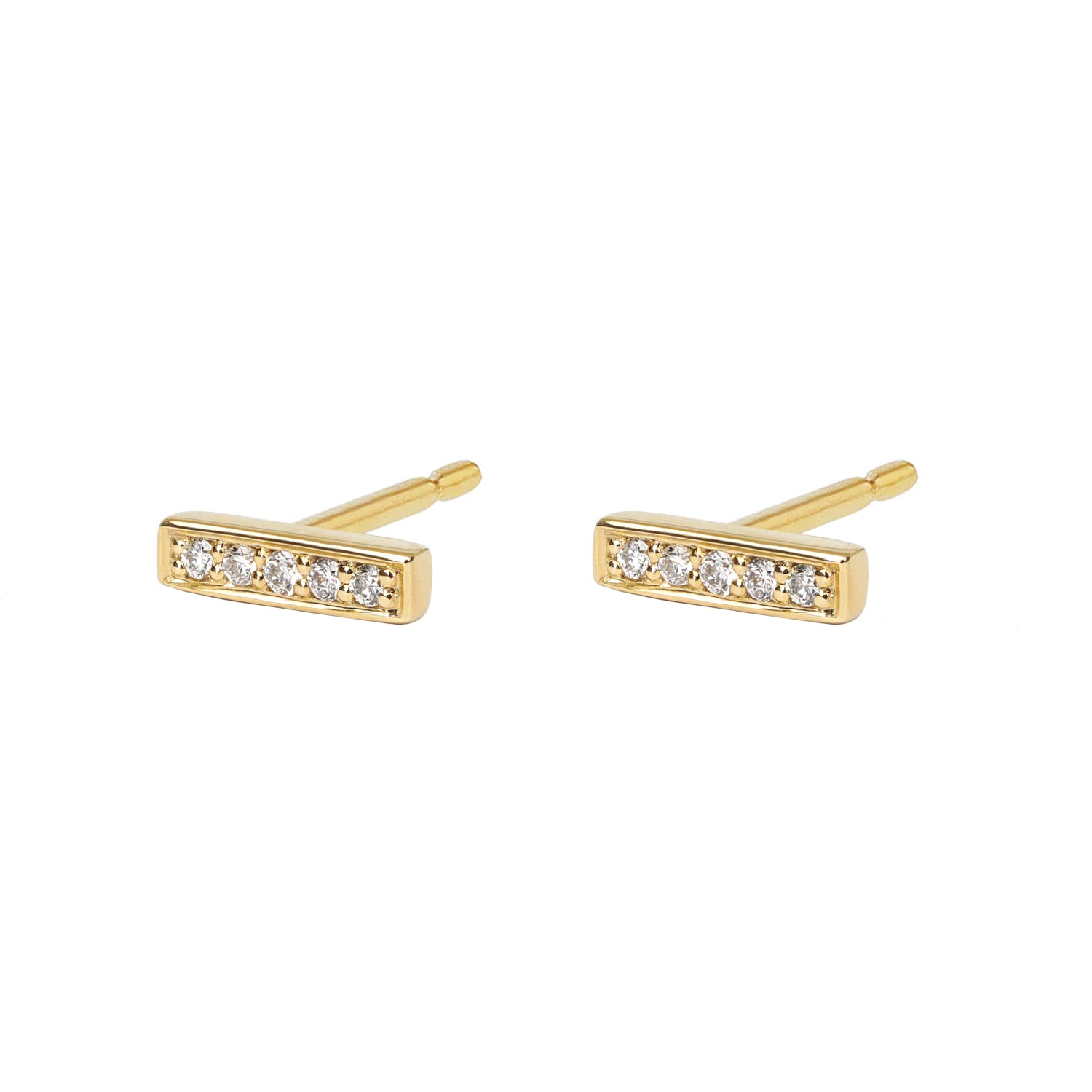 Blaze Diamond Bar Earring