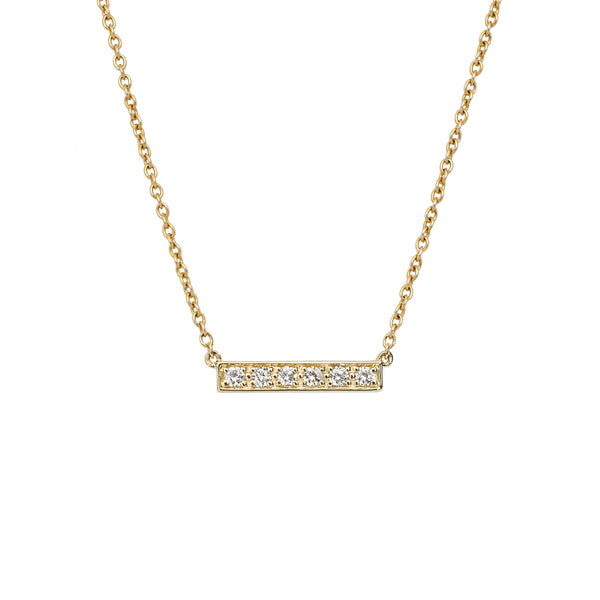 Gold horizontal discount bar necklace