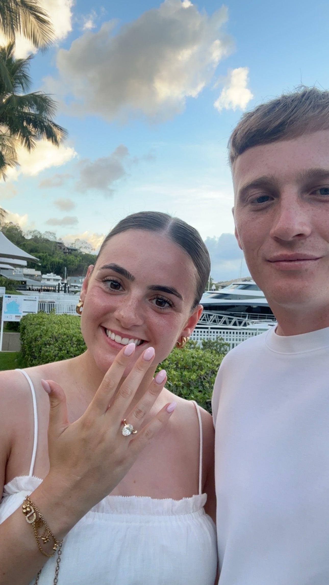 Jasmine and Liam's engagement — Grace diamond engagement ring by Class A Jewellers