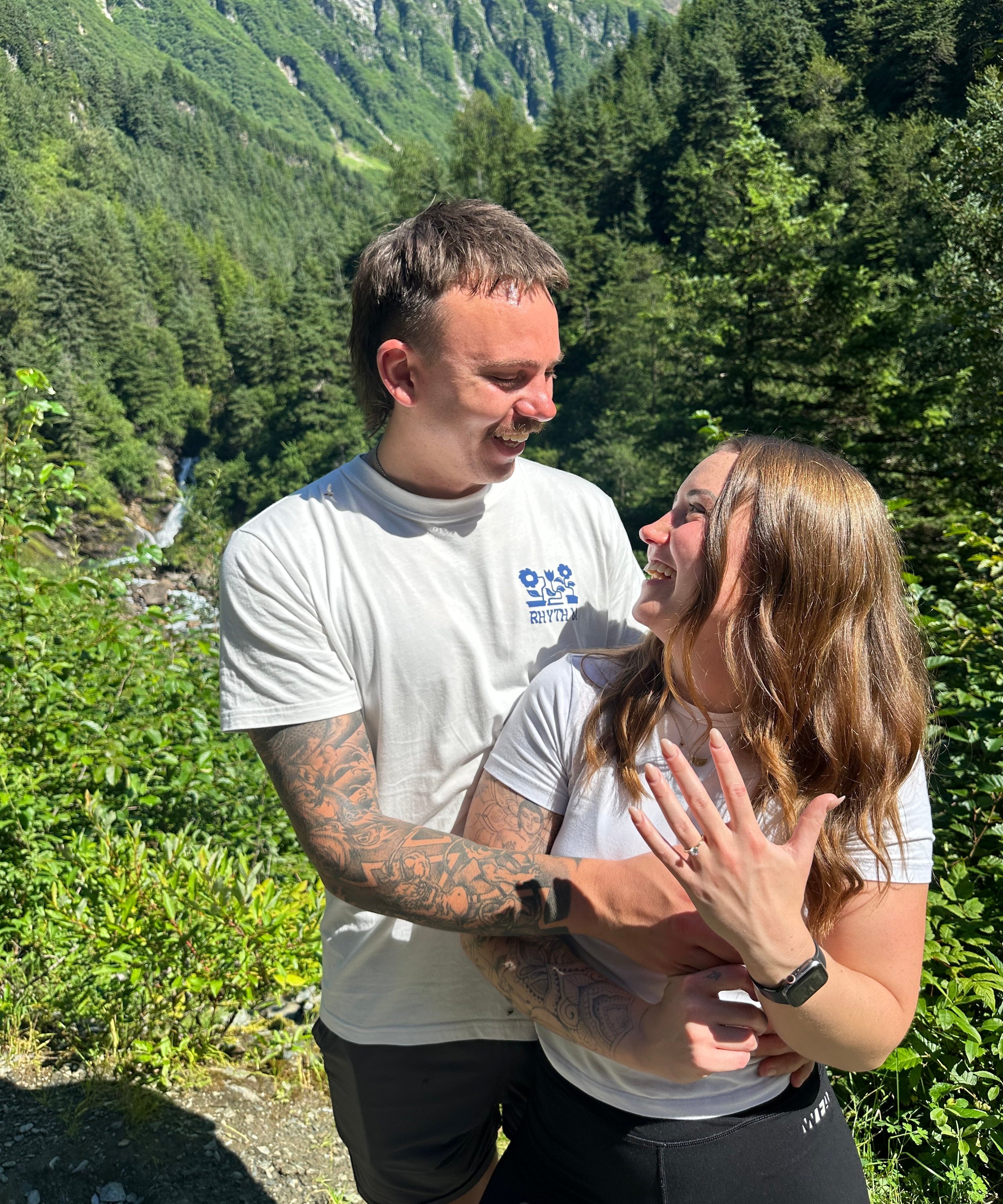Sheridan and Zachary engagement photo in Juneau Alaska with Jessica engagement ring