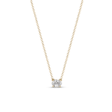 East-West Oval Solitaire Diamond Necklace classajewellers
