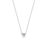 Round Solitaire Natural Diamond Necklace classajewellers