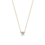 Round Solitaire Natural Diamond Necklace classajewellers