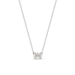 East-West Oval Solitaire Diamond Necklace classajewellers