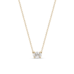 East-West Oval Solitaire Diamond Necklace classajewellers