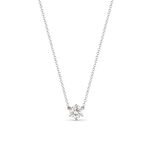 Round Solitaire Natural Diamond Necklace classajewellers