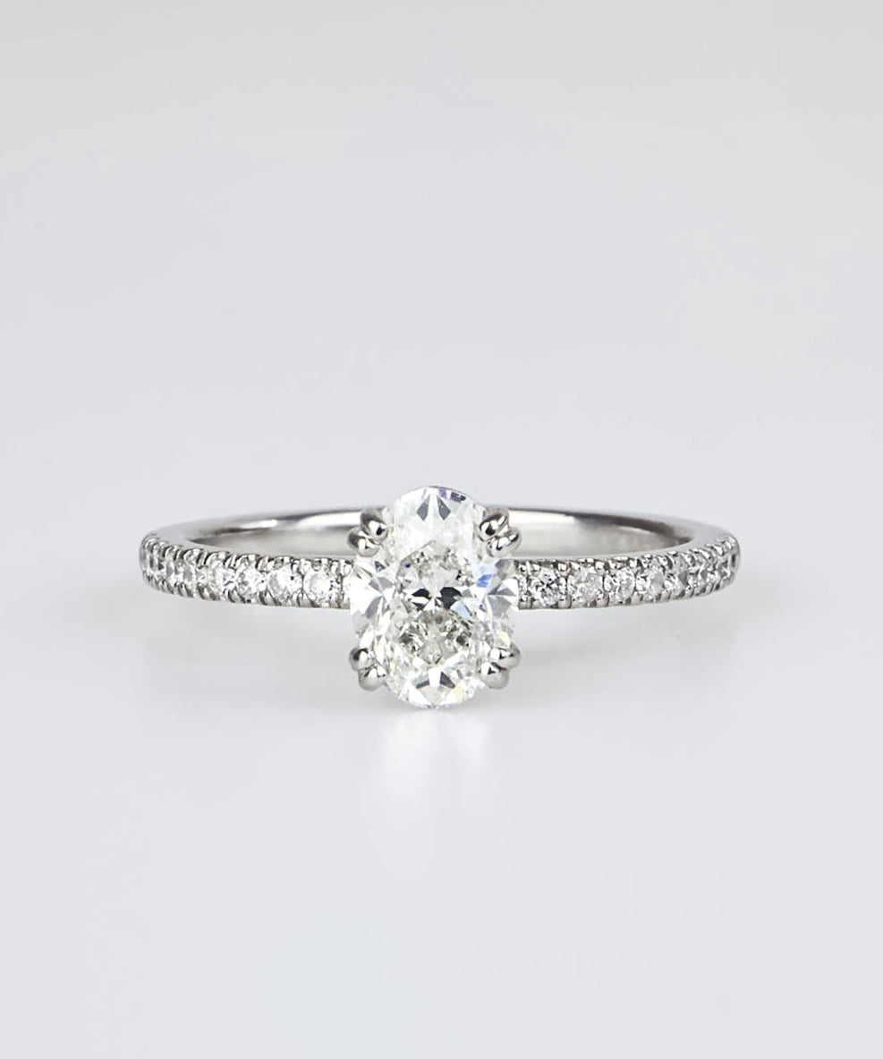 Grace 1.01ct Oval Diamond Band Engagement Ring