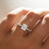 Carrie | 1.27ct Radiant Diamond Band Engagement Ring