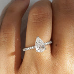 Erin | 1.20ct Pear Diamond Band Engagement Ring