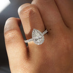 Jesinta | 1.01ct Pear Diamond Halo Engagement Ring