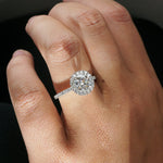 Holly | 1.01ct Round Diamond Halo Engagement Ring