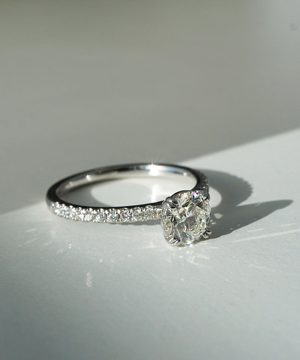 Emilie | 0.80ct Round Diamond Band Engagement Ring