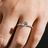 Emilie | 0.80ct Round Diamond Band Engagement Ring