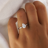 Erin | 0.82ct Pear Diamond Solitaire Engagement Rings