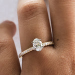 Grace | 0.71ct Oval Diamond Band Engagement Ring