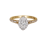 The Elara Halo Diamond Ring