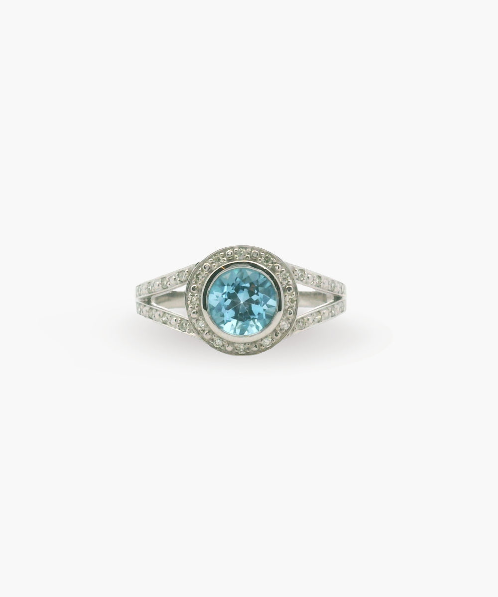 Brilliant Topaz & Diamond Ring