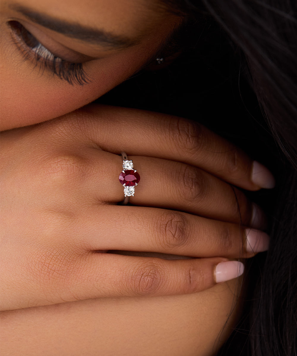 Ruby & Diamond Trilogy Ring