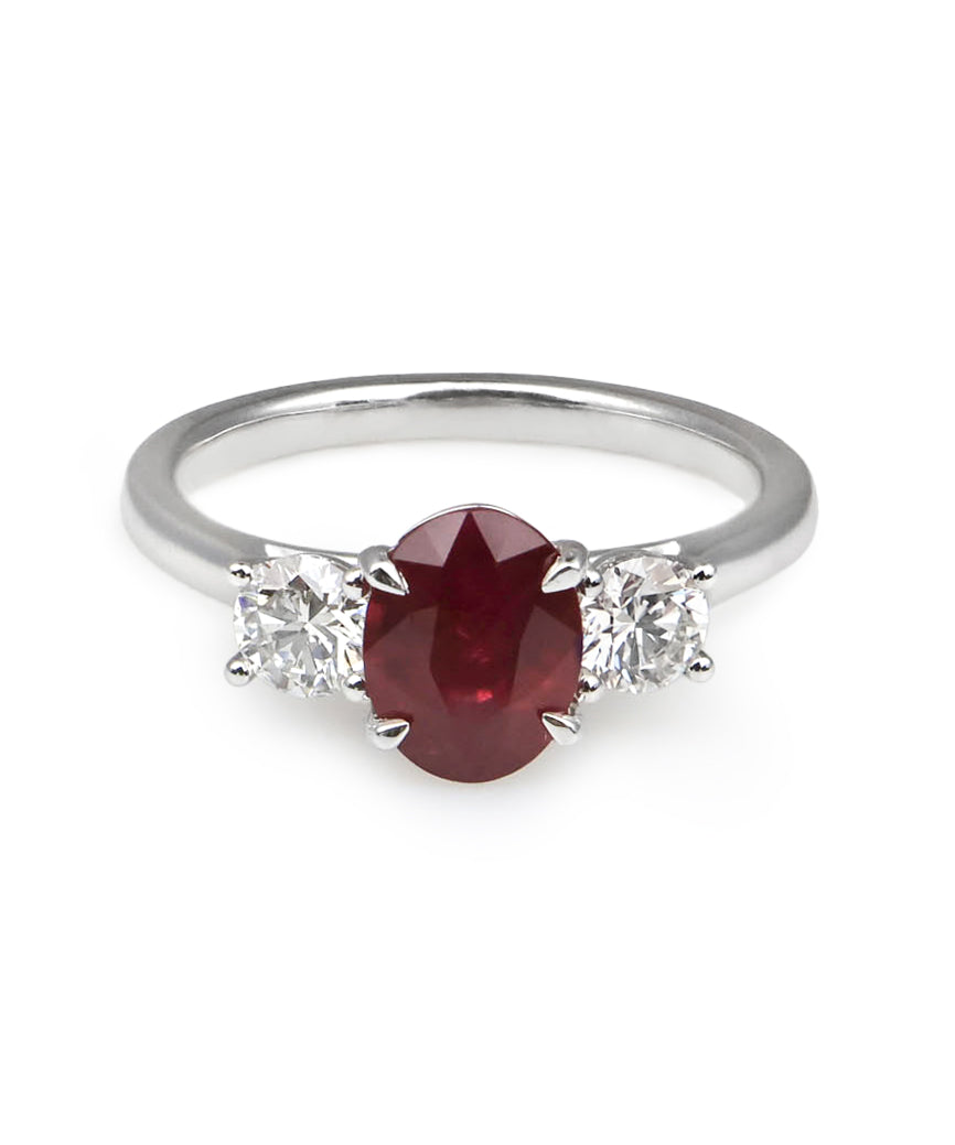 Ruby & Diamond Trilogy Ring