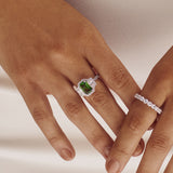 Tsavorite Garnet & Diamond Ring