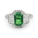 Tsavorite Garnet & Diamond Ring