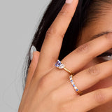 Ceylon Sapphire & Lab Grown Diamond Toi et Moi Ring