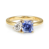 Ceylon Sapphire & Lab Grown Diamond Toi et Moi Ring