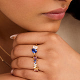 Ceylon Sapphire & Lab Grown Diamond Toi et Moi Ring