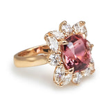 Tourmaline & Diamond Halo Ring