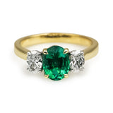 Emerald & Diamond Trilogy Ring