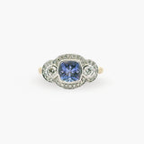 Tanzanite & Diamond Trilogy Ring