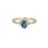 London Blue Topaz and Diamond Ring