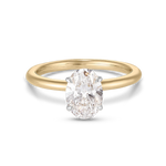Grace 1.53ct Two Tone Oval Diamond Engagement Ring