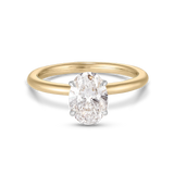 Grace 1.53ct Two Tone Oval Diamond Engagement Ring