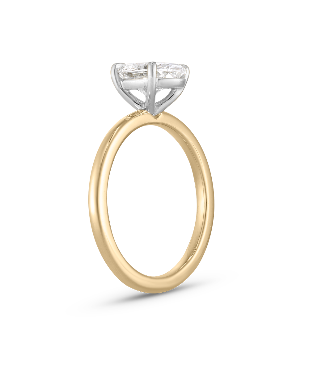 Grace 1.53ct Two Tone Oval Diamond Engagement Ring