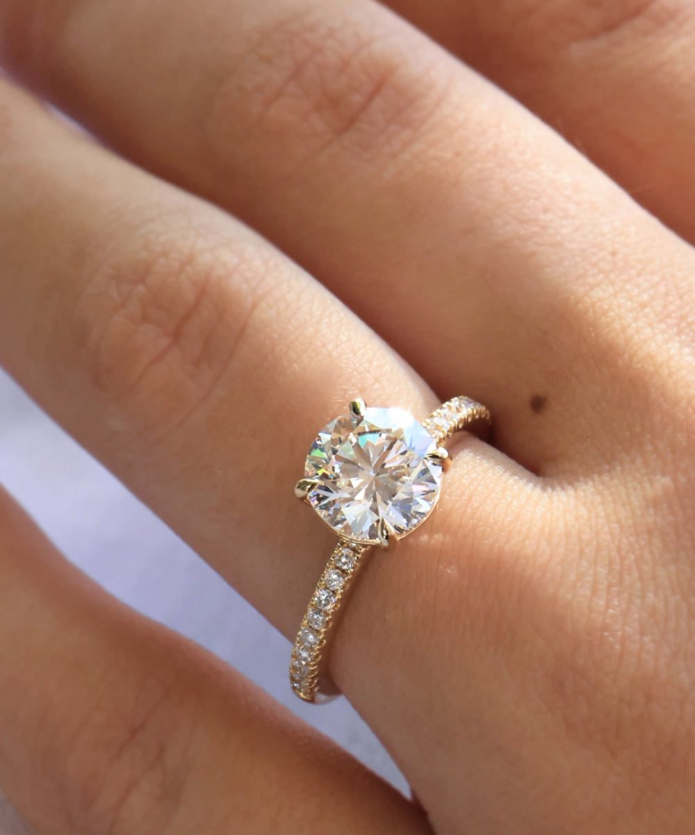 Emilie | 2.08ct Round Diamond Band Engagement Ring Lab Grown