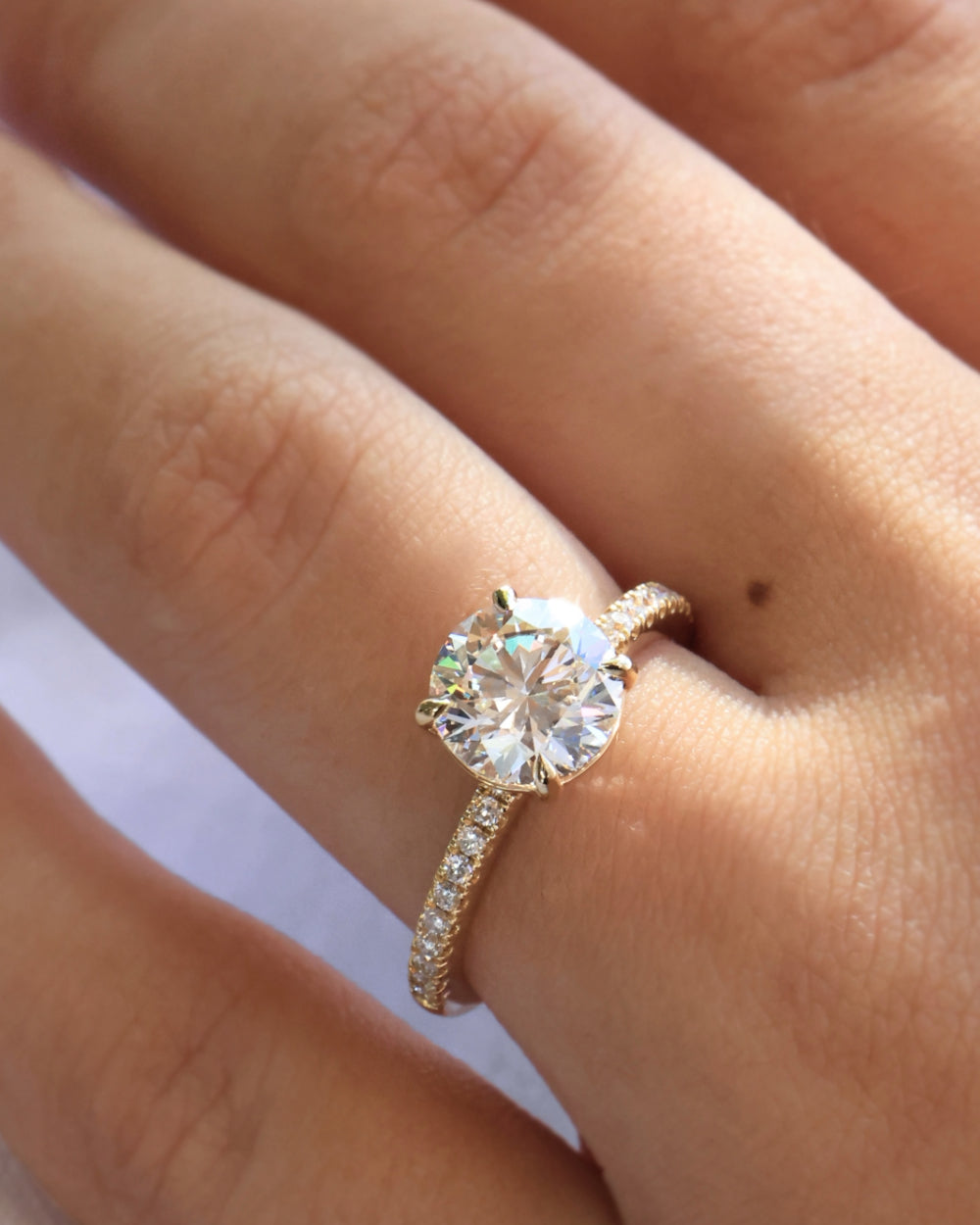 Emilie | 2.08ct Round Diamond Band Engagement Ring Lab Grown