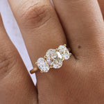 Stella | 2.44ct Oval Diamond Trilogy Engagement Ring Lab Grown