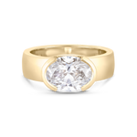 Arabella 2.51ct Half Bezel Engagement Ring