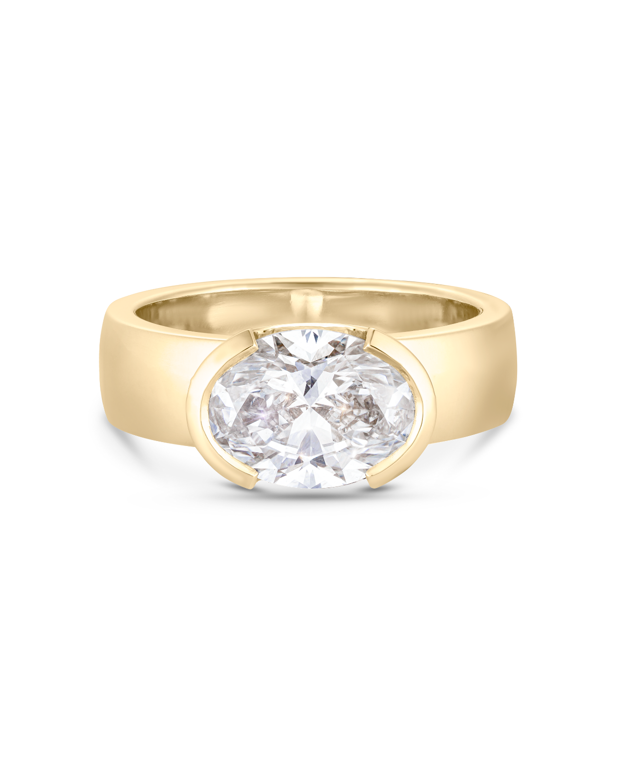 Arabella 2.51ct Half Bezel Engagement Ring