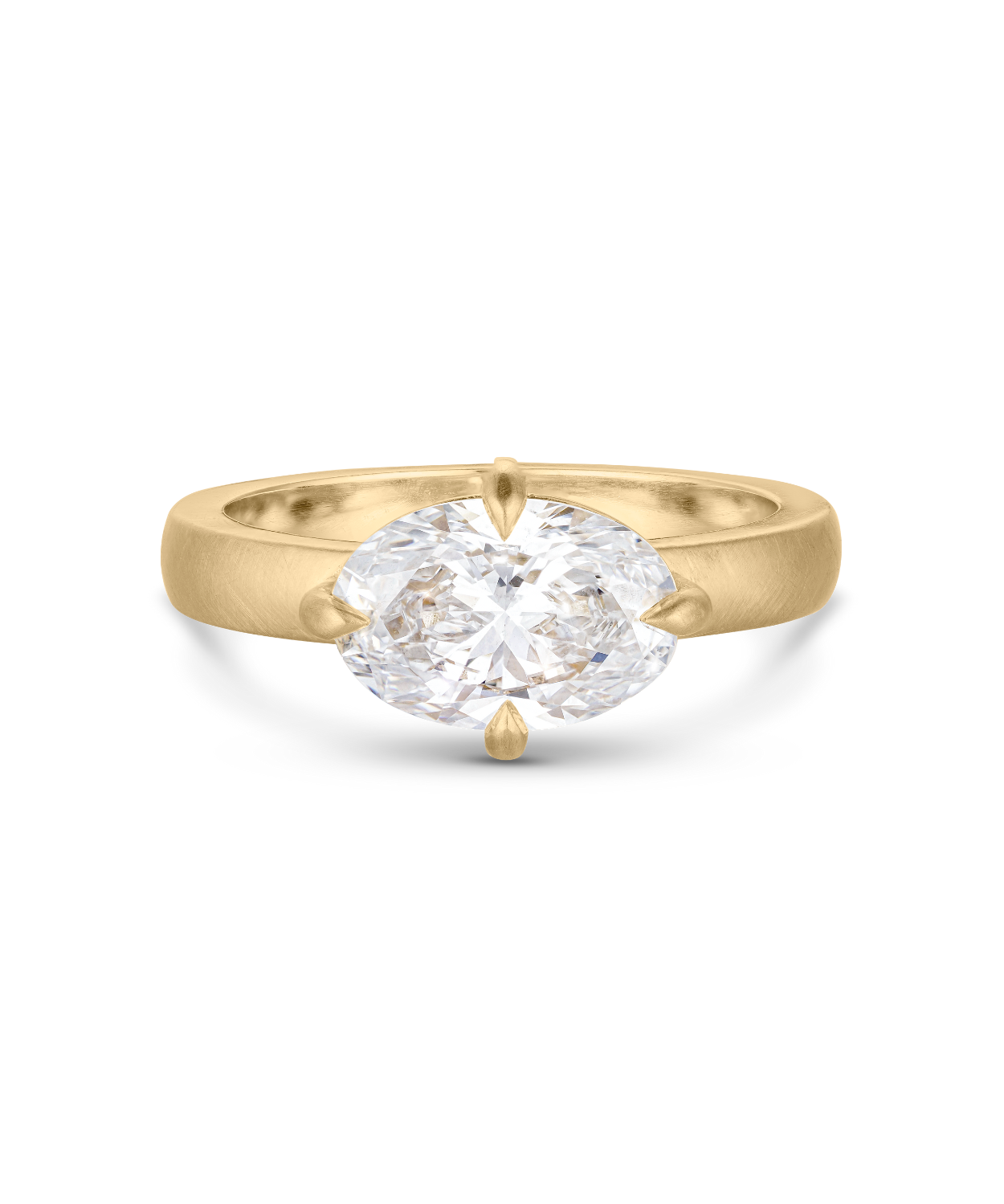 Noelle 2.07ct East West Oval Diamond Engagement Ring