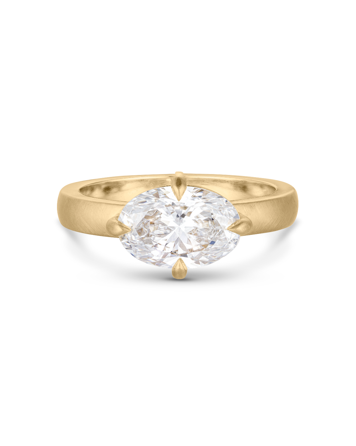 Noelle 2.07ct East West Oval Diamond Engagement Ring