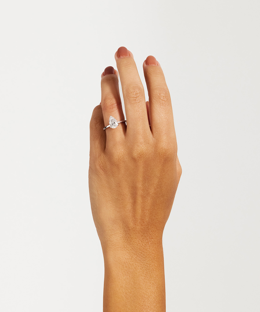 Erin 2.00ct Pear Diamond Solitaire Engagement Ring
