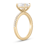 Grace 2.54ct Oval Diamond Engagement Ring with Diamond Band